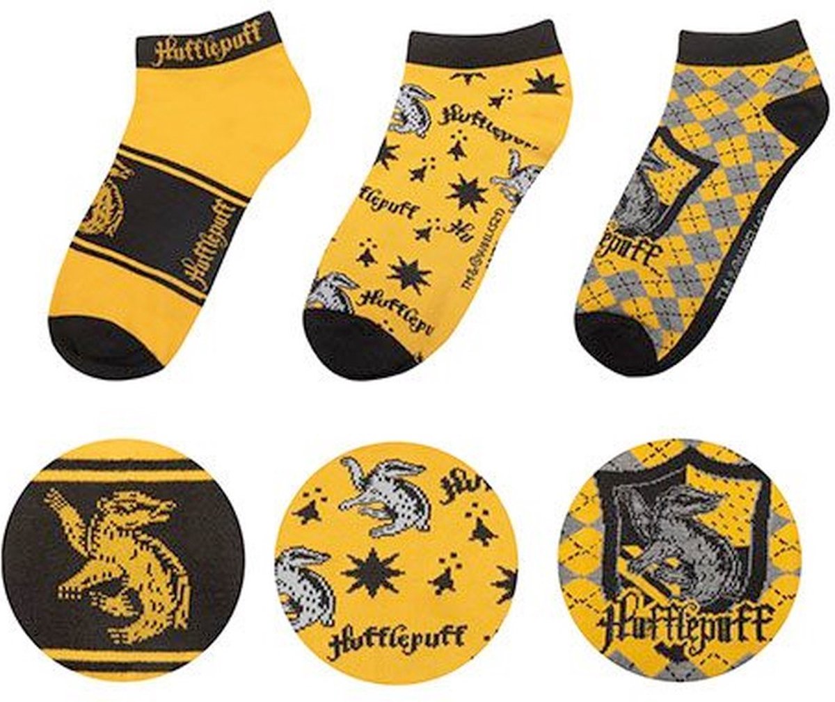 Harry Potter: Ankle Socks Set of 3 - Hufflepuff