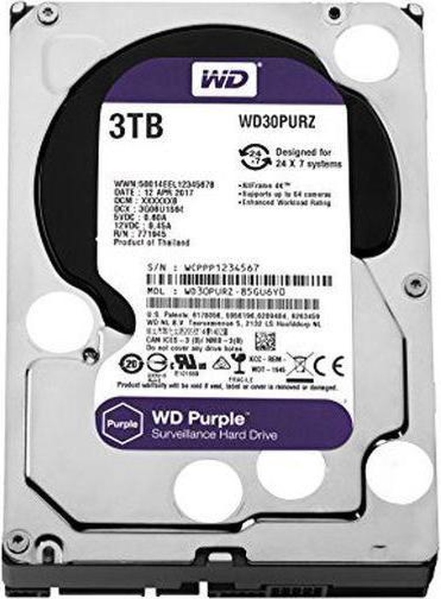 Western Digital Purple - Interne harde schijf - 3 TB