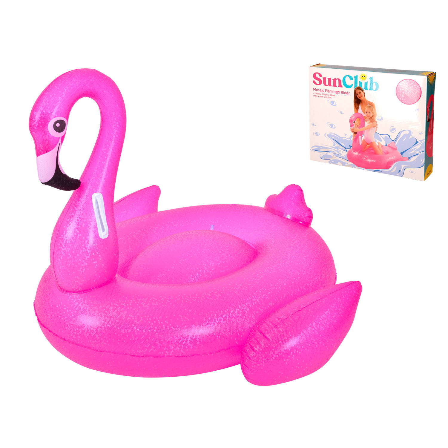 Gerimport Jilong - Xl Opblaasbare Flamingo Luchtbed - Inflatable Flamingo - 110x86x 102cm - Zwemmen - Zomer - Flamingo - - Roze