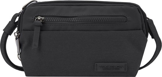 Travelon Metro Anti-diefstal Crossbody Schoudertas Heuptas Rfid 43416 - Zwart