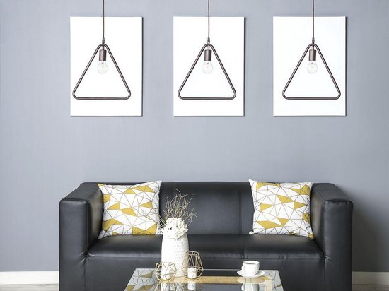 Beliani Juruena Hanglamp Metaal 35 X 35 Cm - Bruin
