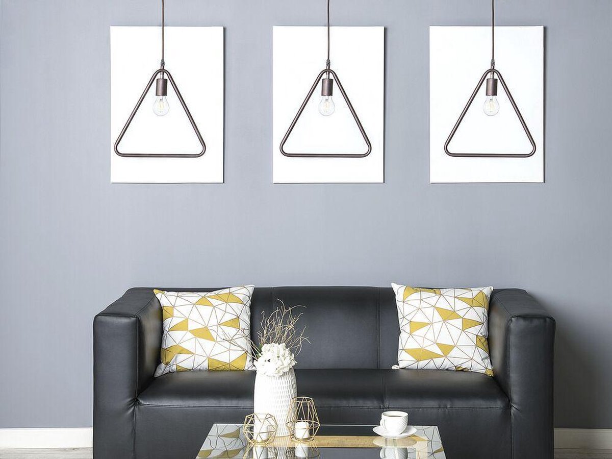 Beliani Juruena Hanglamp Metaal 35 X 35 Cm - Bruin