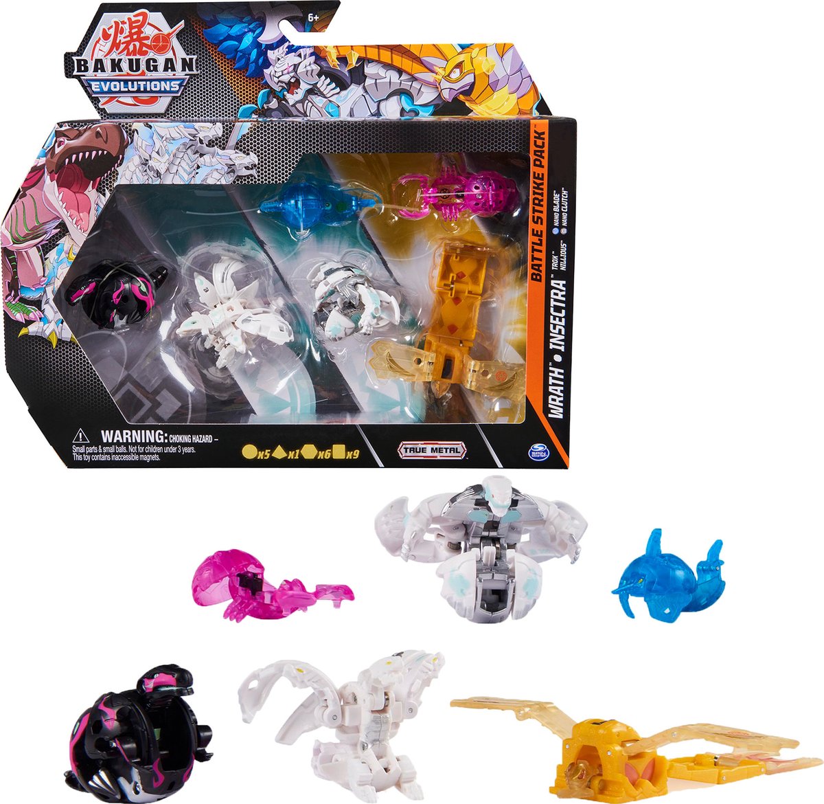 Spinmaster Bakugan Evolutions (S4) Battle Strike 6pack Wrath