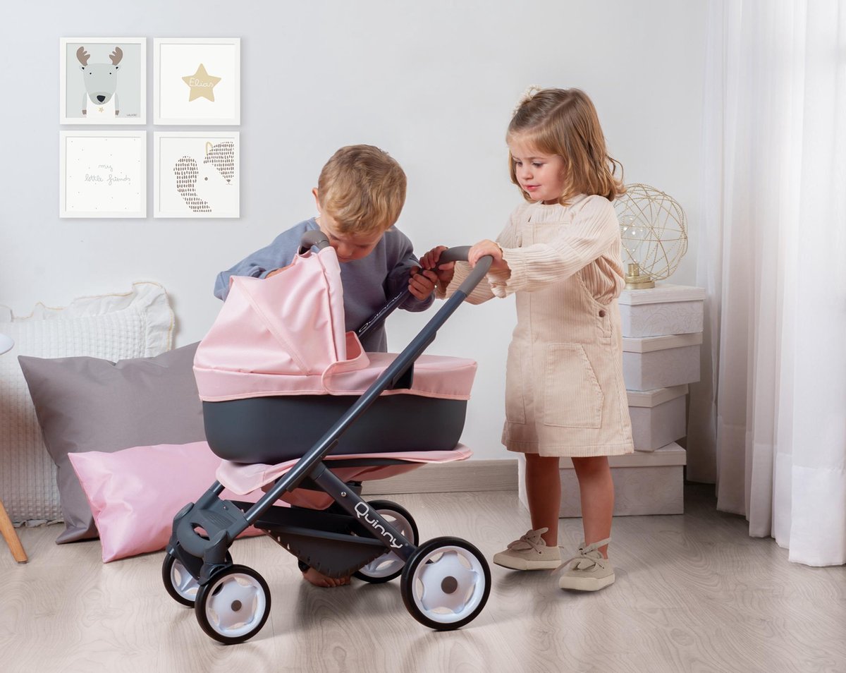 Smoby Poppenwagen Quinny 3 In 1 Licht - Roze