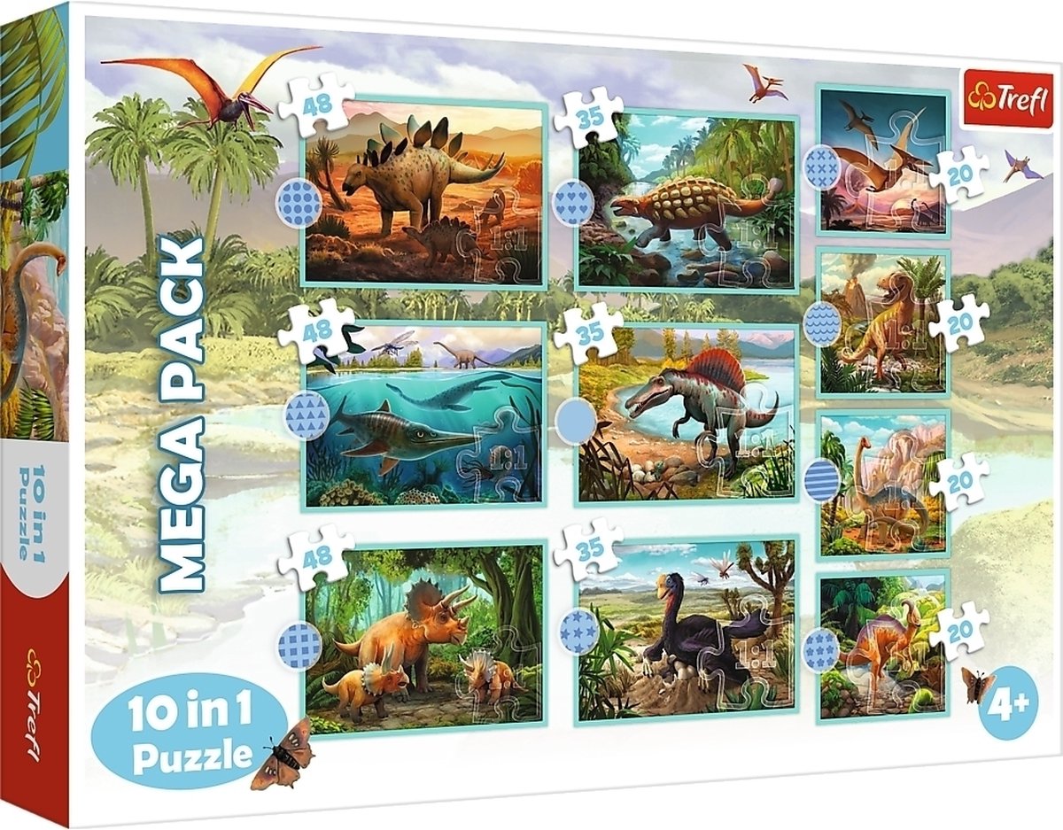 Trefl Puzzel 10 In 1 Meet All The Dinosaurs