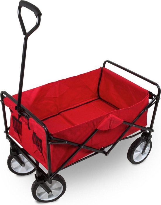 4Goodz Opvouwbare Bolderkar - Inklapbare Bolderwagen - 97x61x59cm - Rood