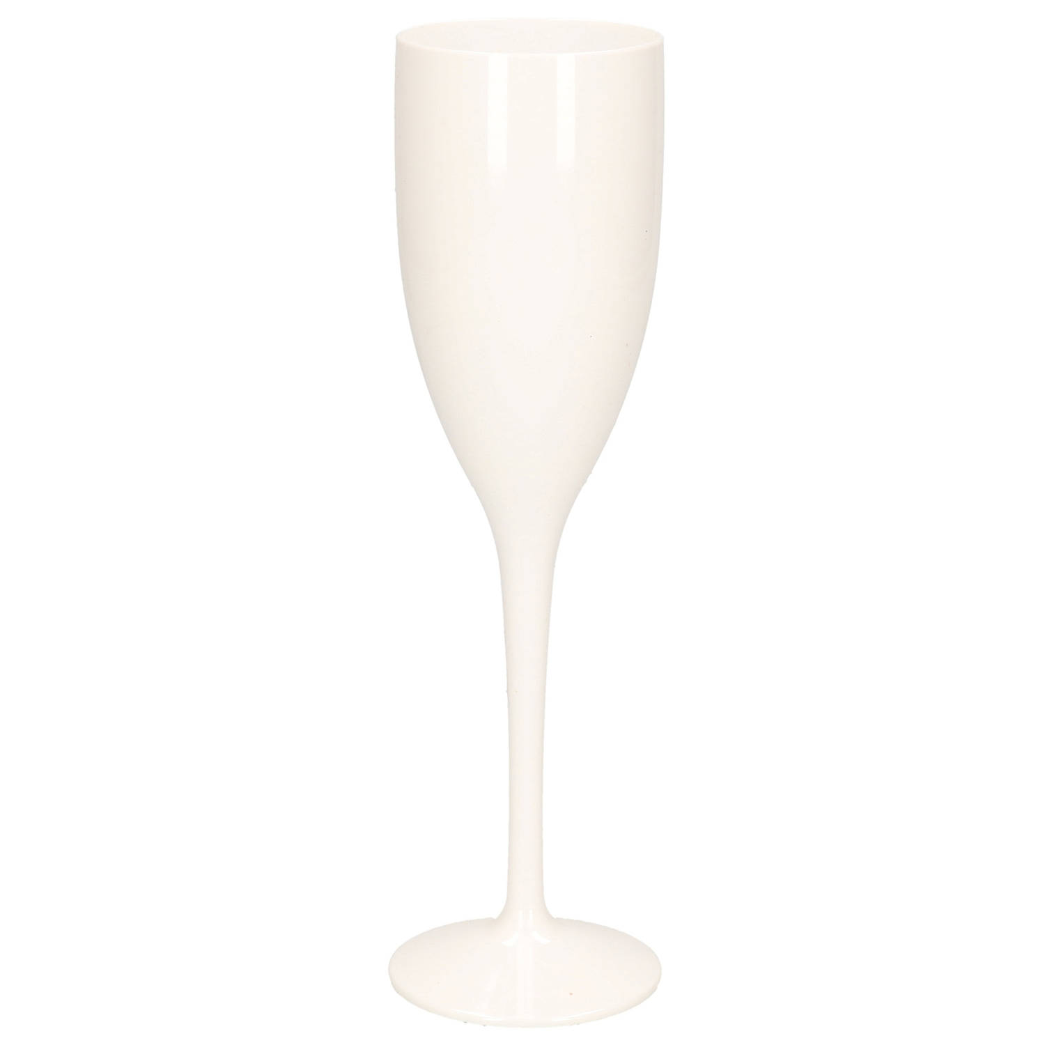 Onbreekbaar Champagne/prosecco Flute Glas Kunststof 15 Cl/150 Ml - Champagneglazen - Wit