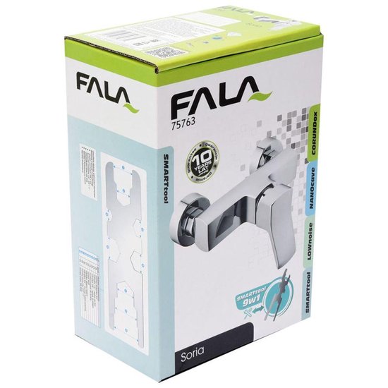 Fala Douchekraan Wandgemonteerd Soria Messing 75763 - Silver