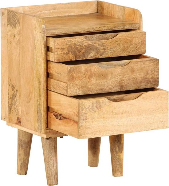 Vidaxl Nachtkastje 40x30x59,5 Cm Massief Mangohout - Bruin