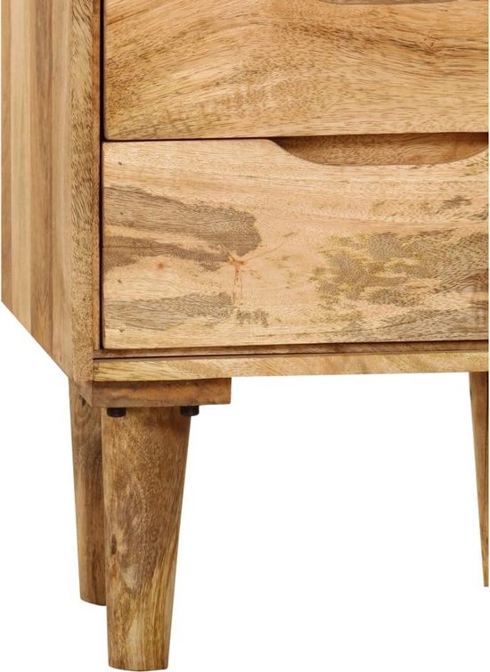 Vidaxl Nachtkastje 40x30x59,5 Cm Massief Mangohout - Bruin