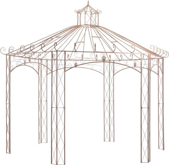 Vidaxl Tuinpaviljoen 4 M Ijzer Antiek - Bruin