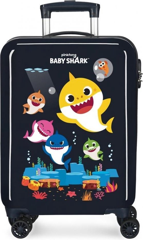 Jim Jam Bags concepts | Marvel Baby Shark Kinderkoffer 55cm 4 W - Zwart