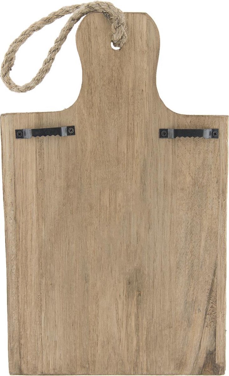 Clayre & Eef Sleutelrek 21*4*45 Hout / Metaal - Bruin