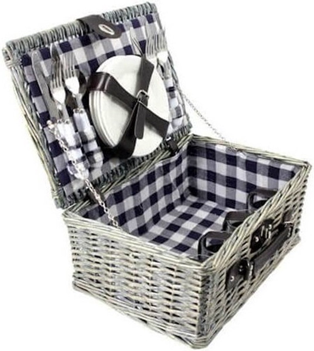 Imperial Kitchen Picknickmand Ruit 4 Personen - Blauw