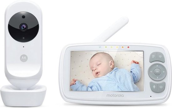 Motorola Babymonitor Ease34 - Babyfoon - 4.3"" Scherm - Zoomfunctie - Wit