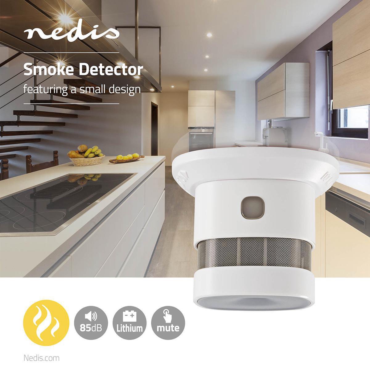 Nedis Rookmelder - Dtctsl40wt - - Wit