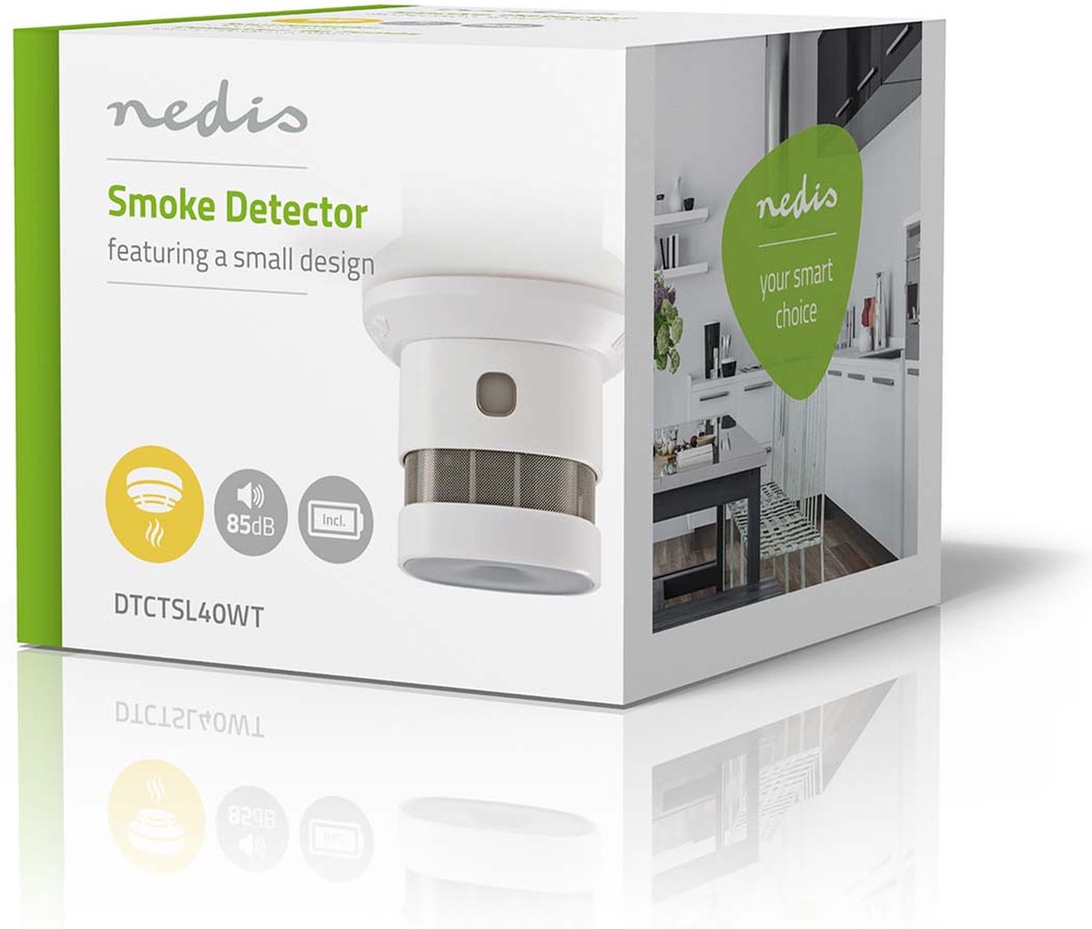 Nedis Rookmelder - Dtctsl40wt - - Wit