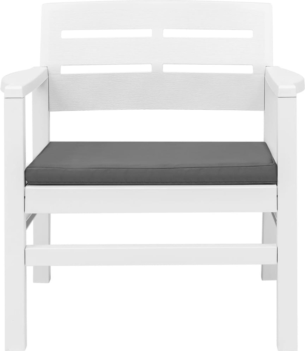 Vidaxl 3-delige Loungeset Kunststof - Wit