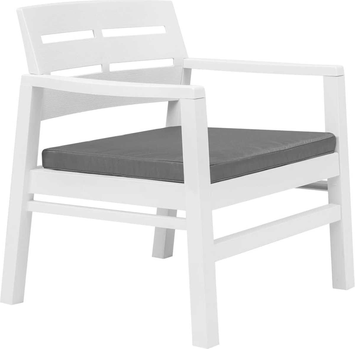 Vidaxl 3-delige Loungeset Kunststof - Wit