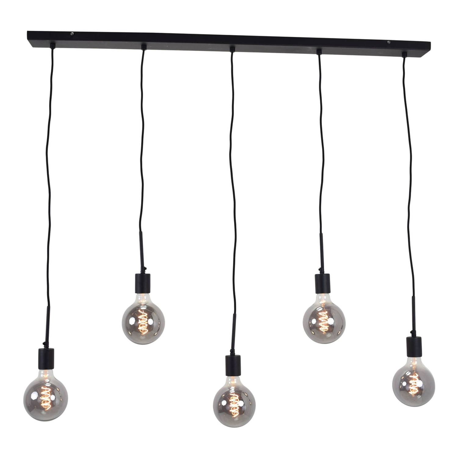 Urban Interiors Hanglamp Bulby 5-lichts - Zwart