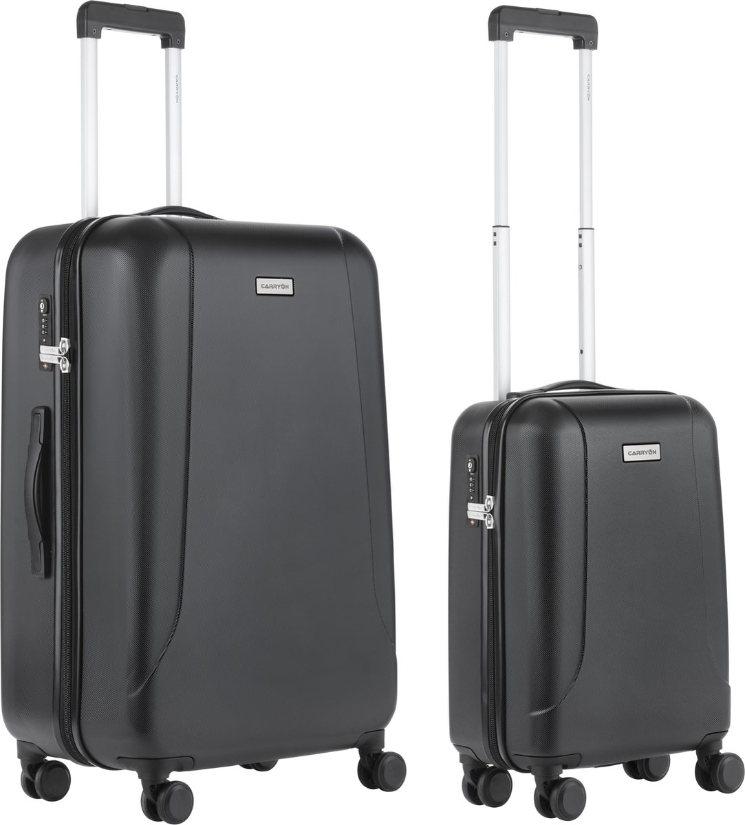 Carry On Skyhopper Kofferset - Tsa Handbagage + Reiskoffer 78cm - Dubbele Wielen - - Zwart