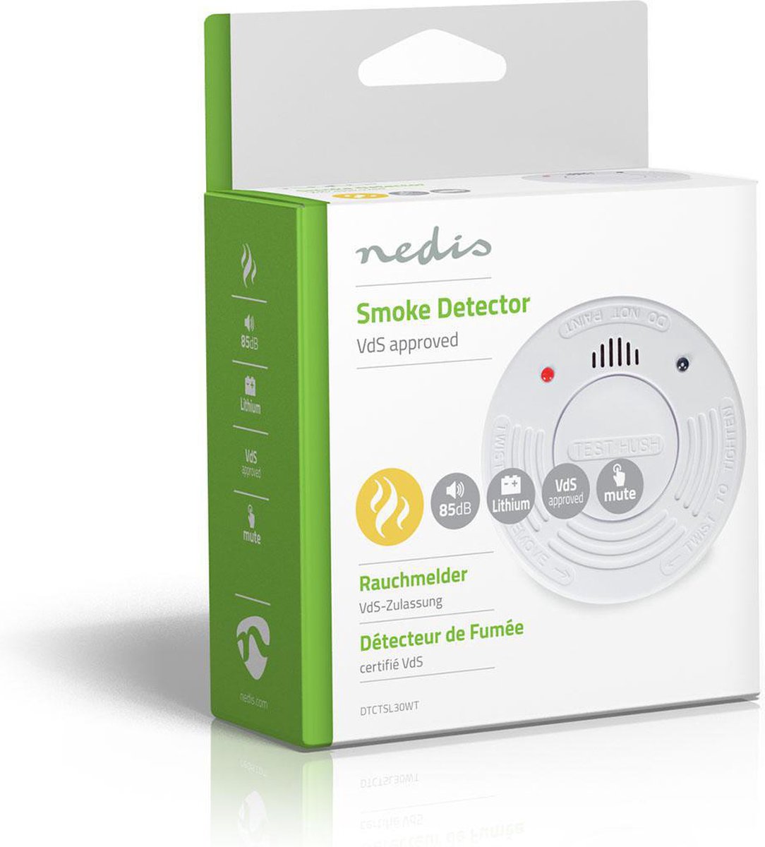 Nedis Rookmelder - Dtctsl30wt - - Wit