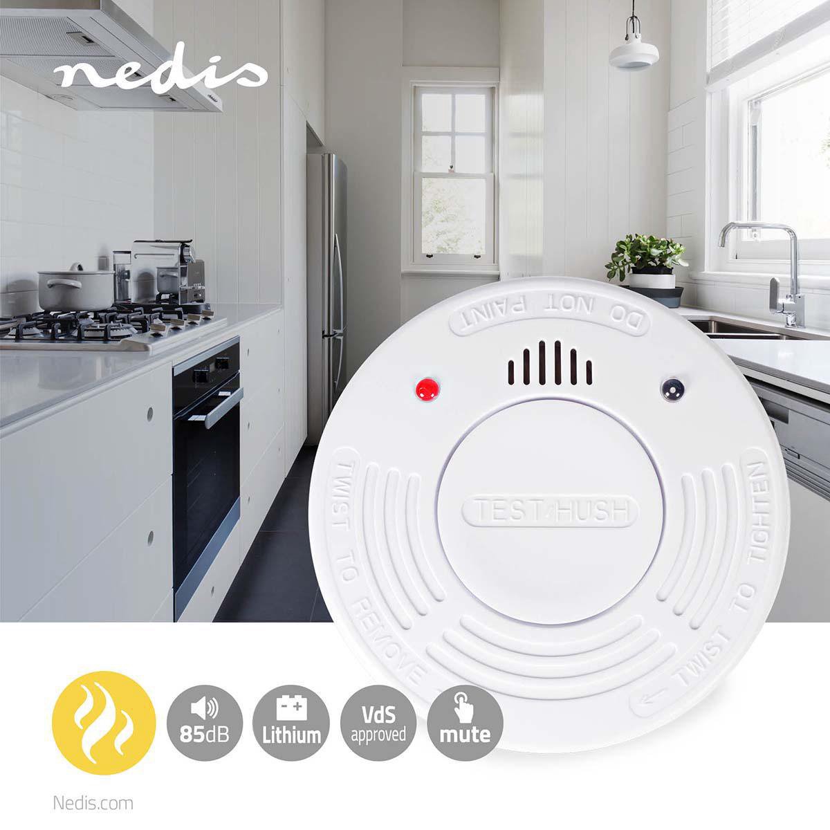 Nedis Rookmelder - Dtctsl30wt - - Wit