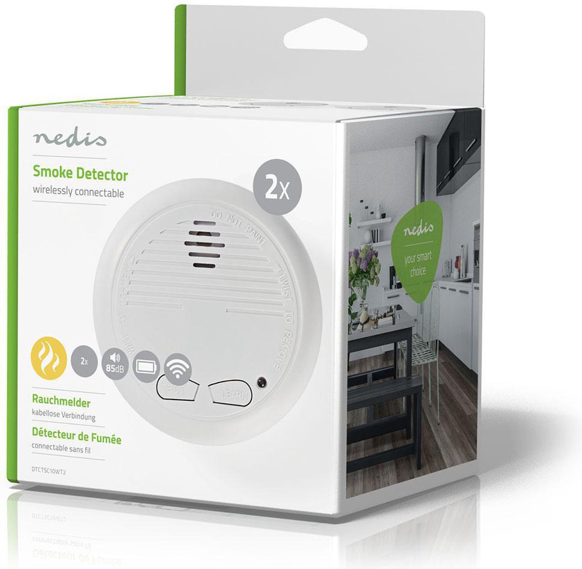 Nedis Rookmelder - Dtctsc10wt2 - - Wit