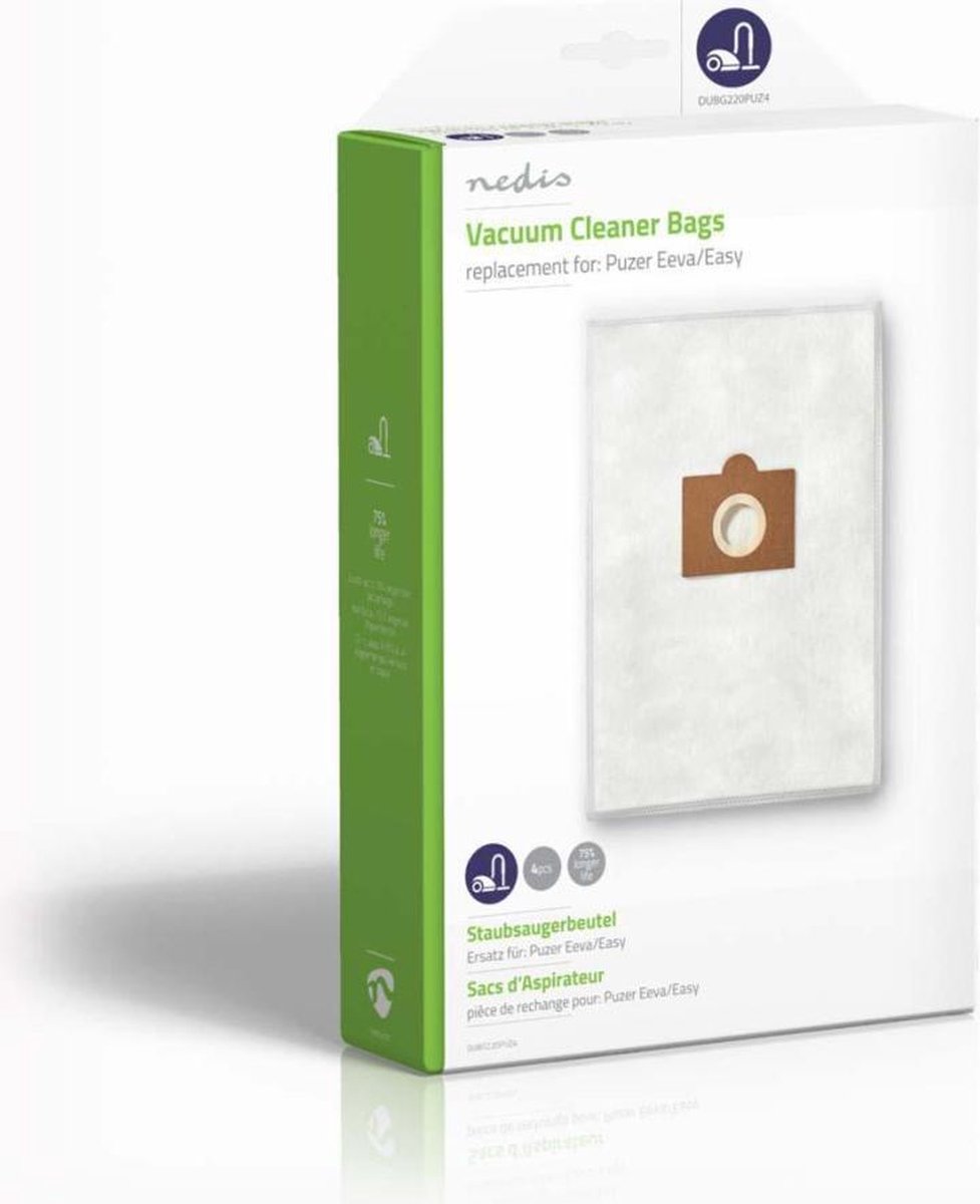 Nedis Stofzuigerzak - Dubg220puz4 - - Wit