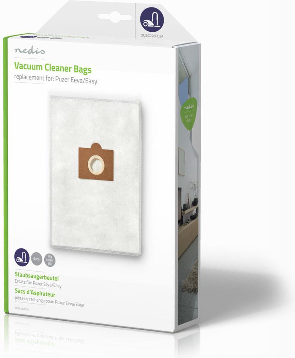 Nedis Stofzuigerzak - Dubg220puz4 - - Wit