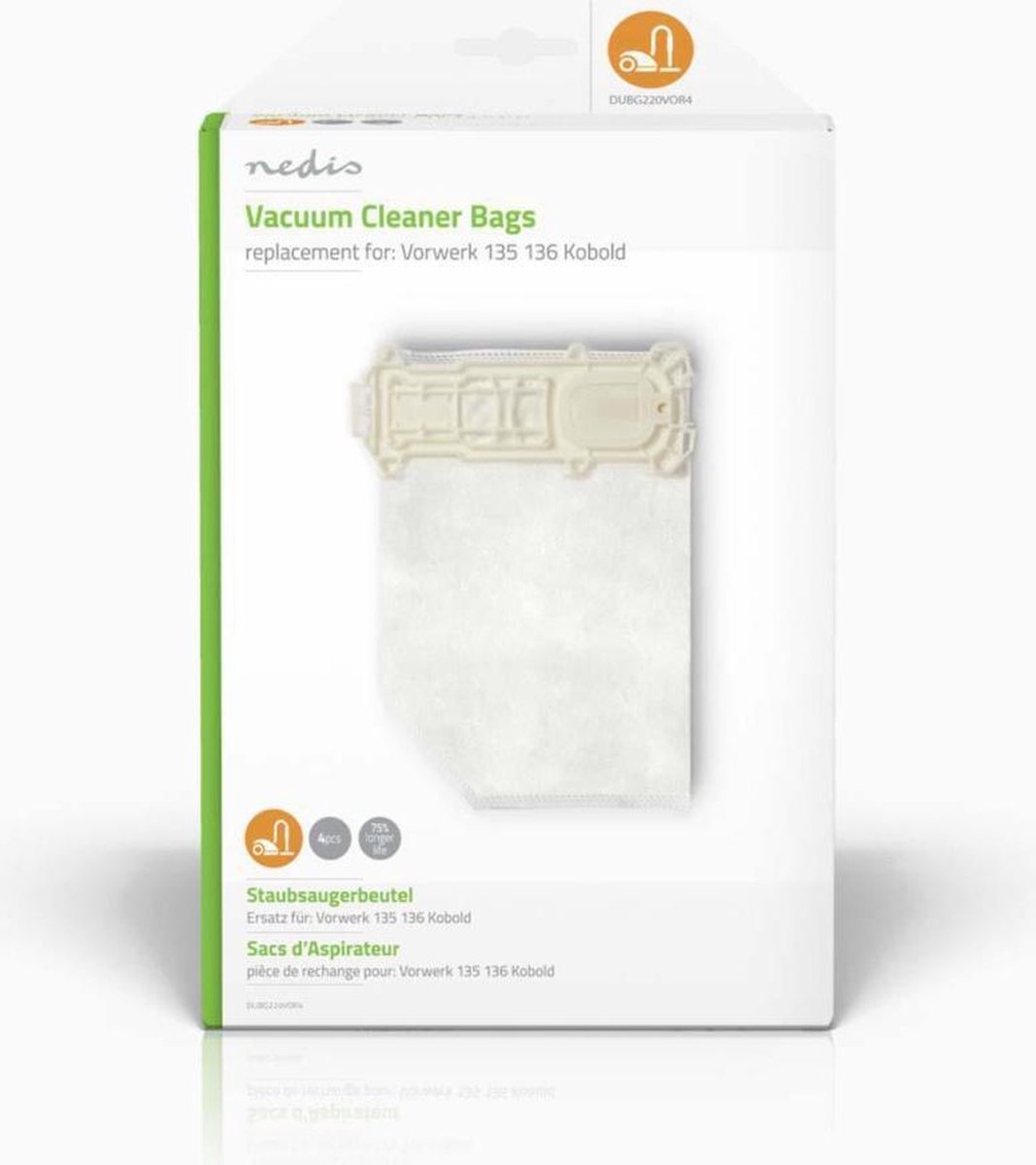 Nedis Stofzuigerzak - Dubg220vor4 - - Wit