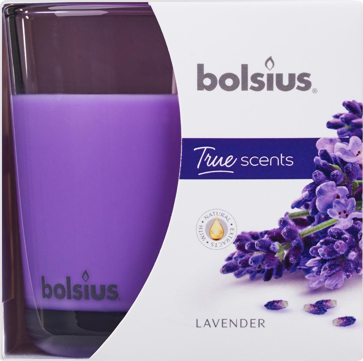 Bolsius Geurkaars True Scents Lavendel 9,7 Cm Glas/wax - Paars