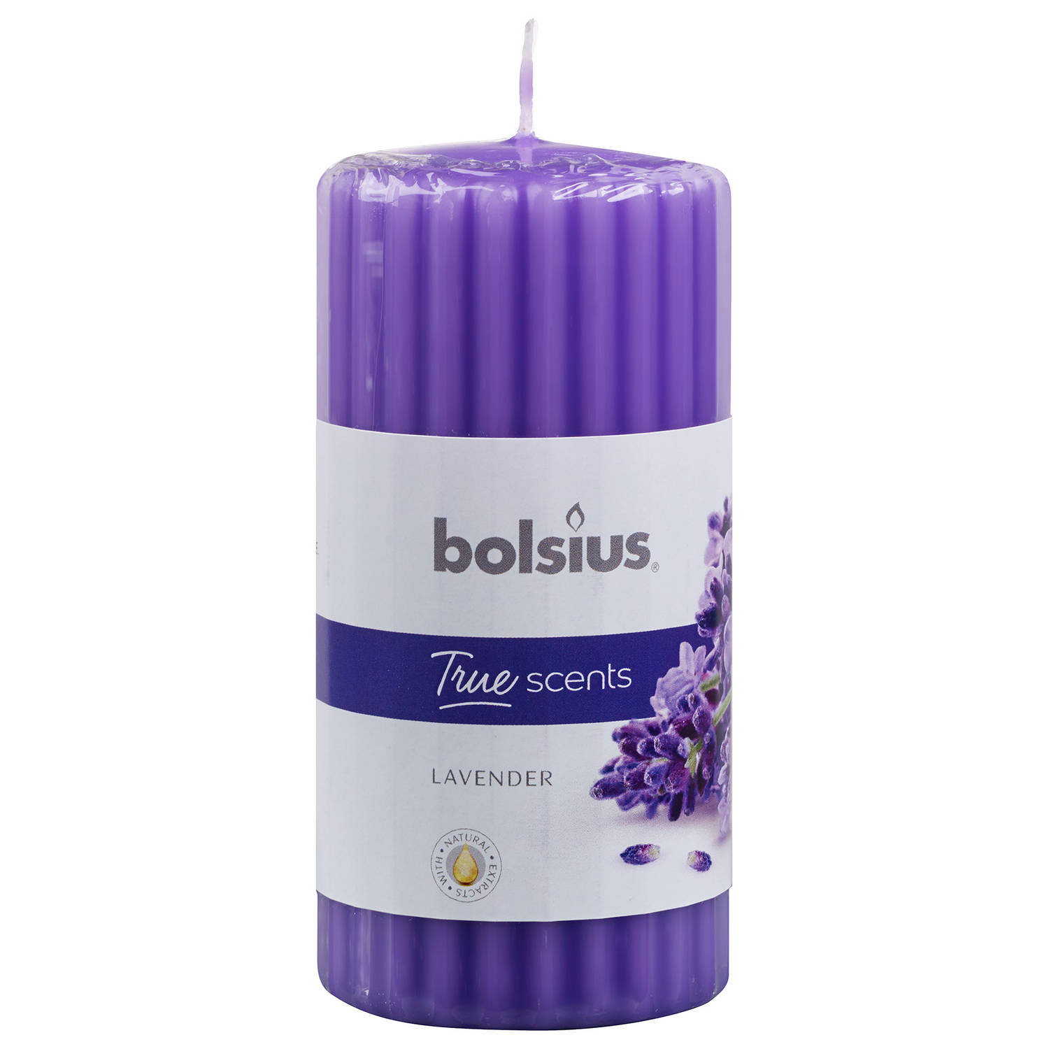 Bolsius Geurkaars True Scents Lavendel 12 Cm Wax - Paars