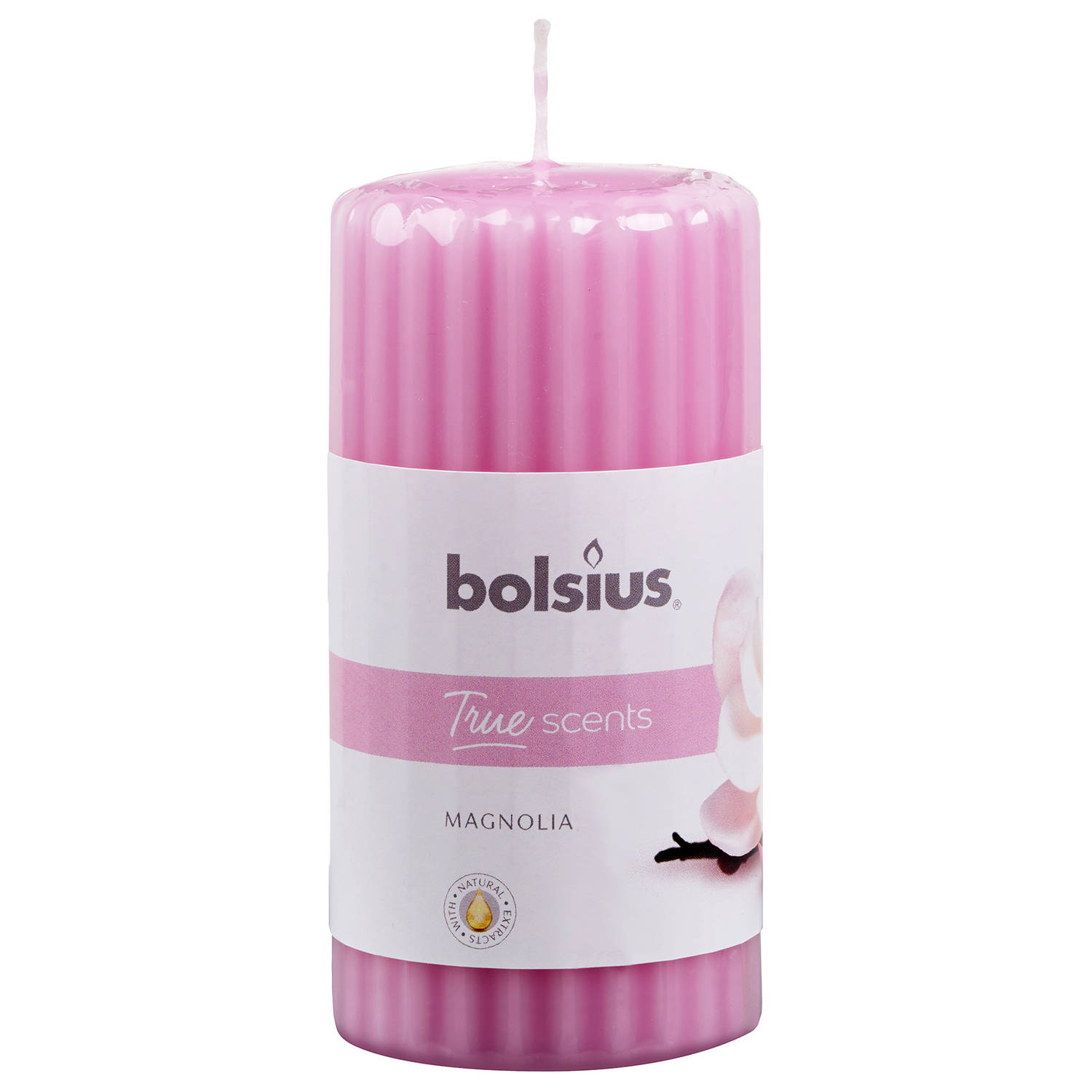 Bolsius Geurkaars True Scents Magnolia 12 Cm Wax - Roze