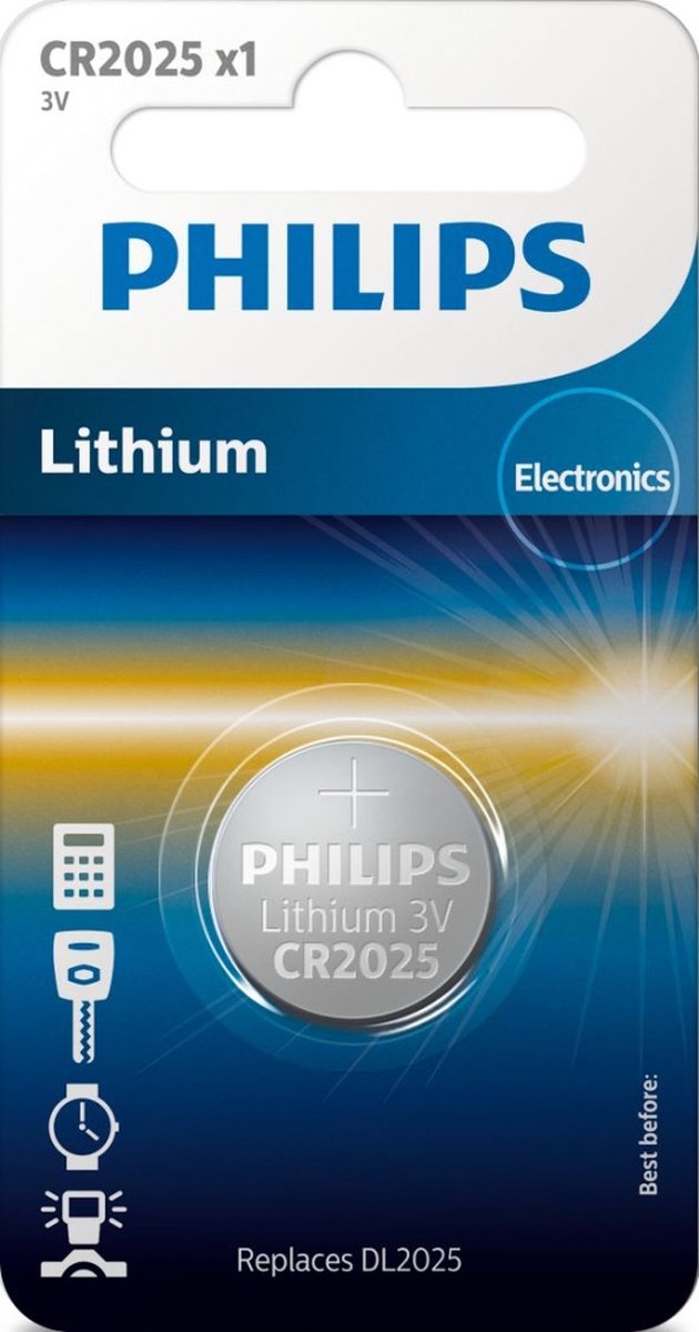 Philips Lithium Cr2025 Blister 1