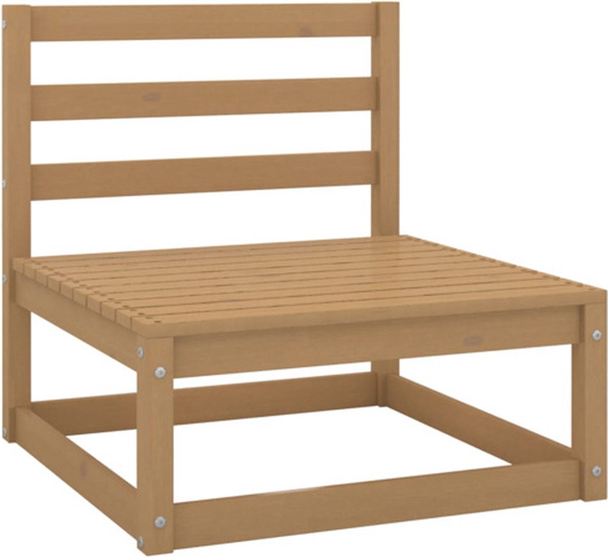 Vidaxl 5-delige Loungeset Massief Grenenhout Honing - Bruin