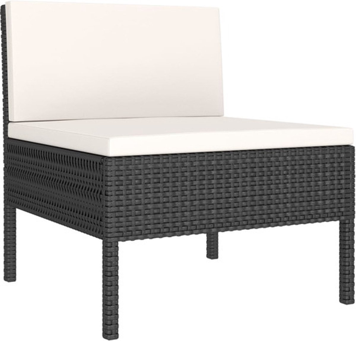 Vidaxl 9-delige Loungeset Met Kussens Poly Rattan - Zwart