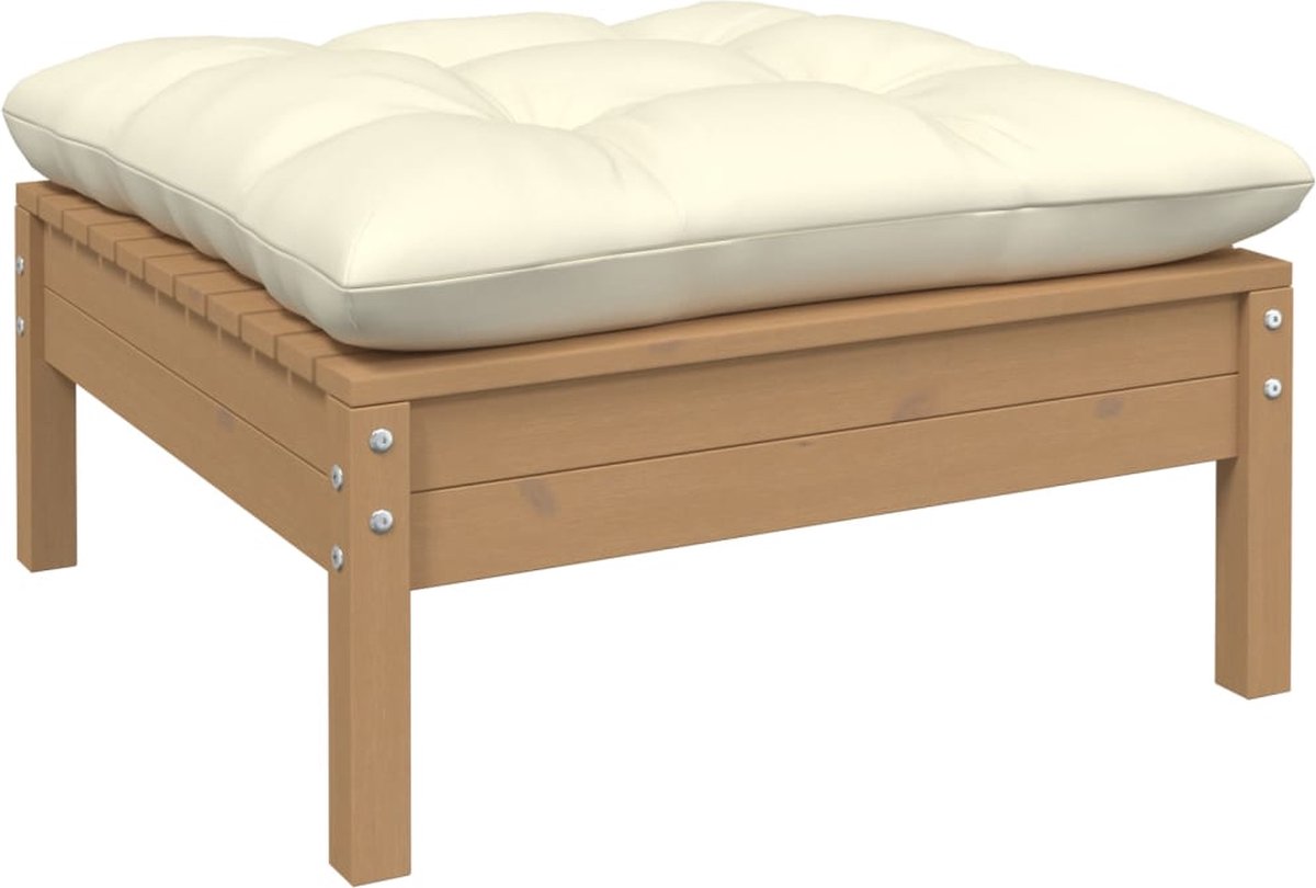 Vidaxl 14-delige Loungeset Met Kussens Grenenhout Honing - Bruin