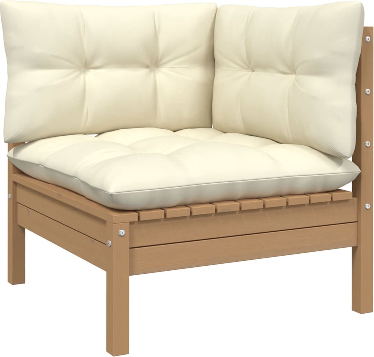 Vidaxl 14-delige Loungeset Met Kussens Grenenhout Honing - Bruin
