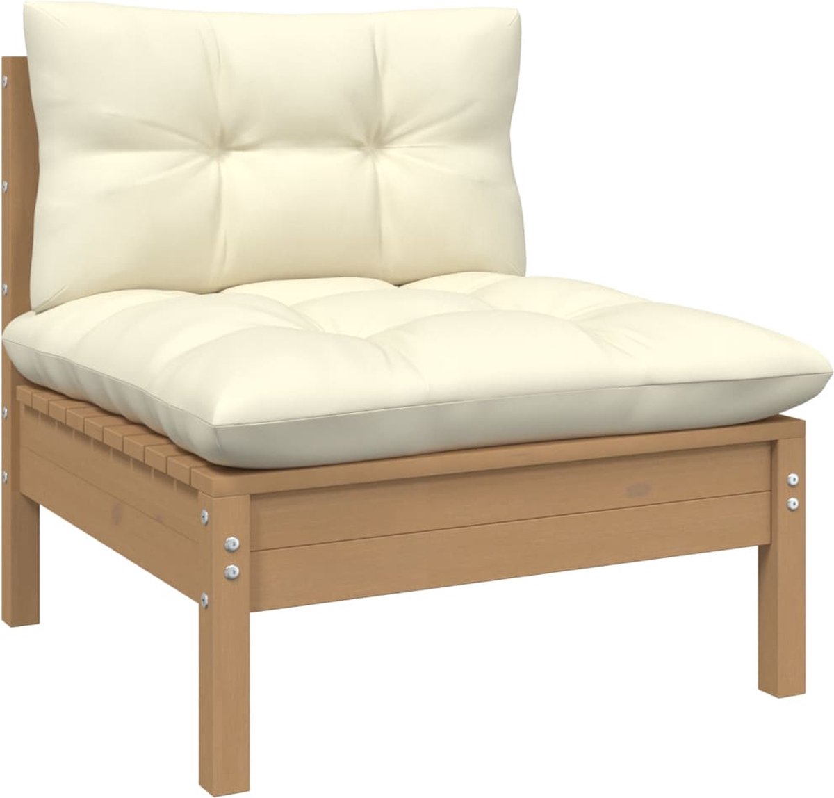 Vidaxl 14-delige Loungeset Met Kussens Grenenhout Honing - Bruin