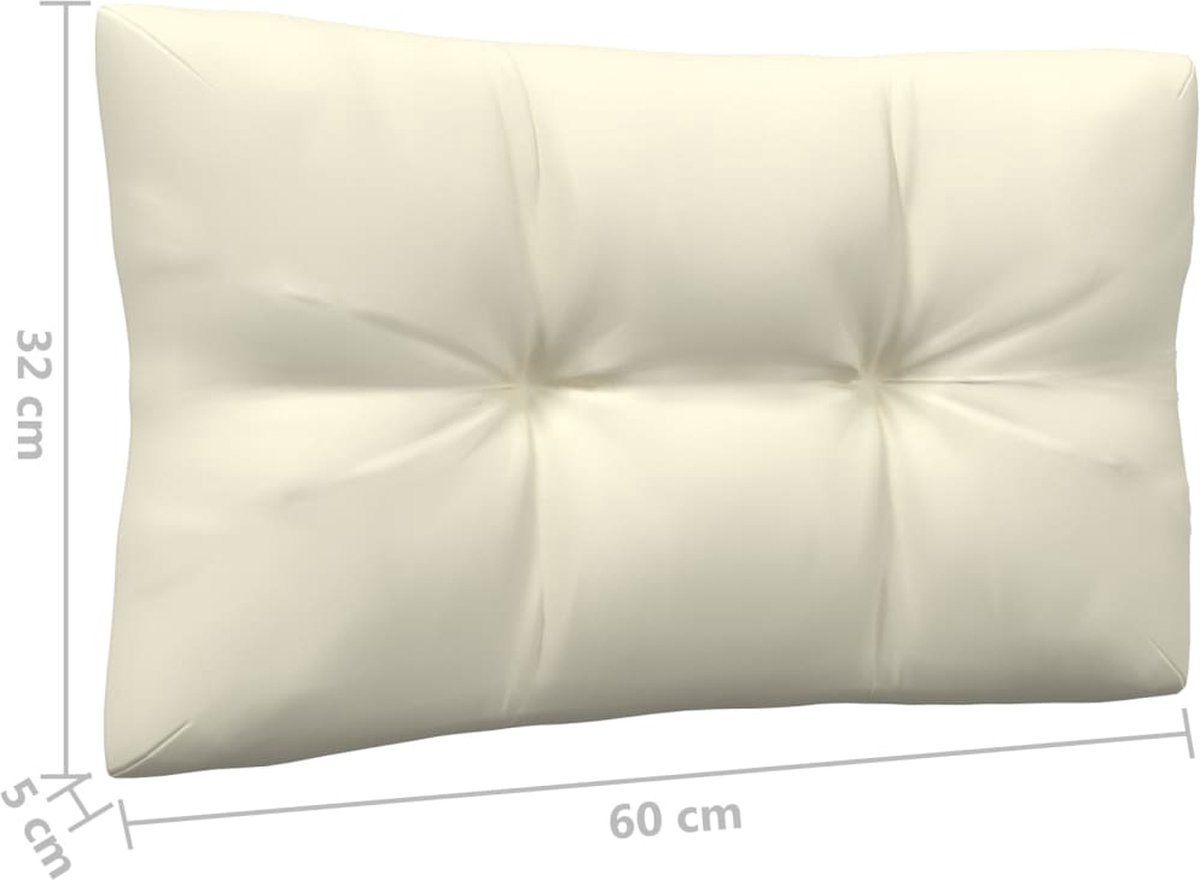 Vidaxl 8-delige Loungeset Met Crèmekleurige Kussens Grenenhout - Bruin