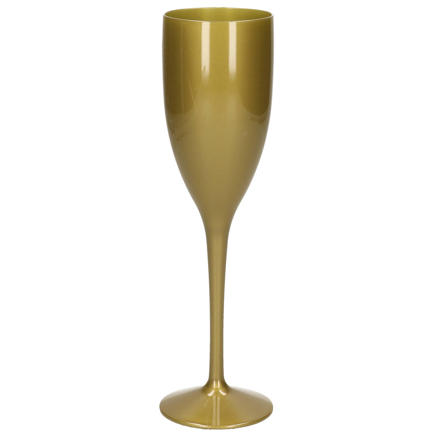 Onbreekbaar Champagne/prosecco Flute Glas Kunststof 15 Cl/150 Ml - Champagneglazen - Goud