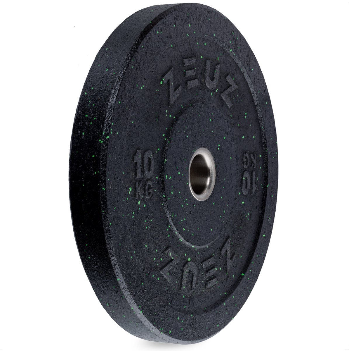 Zeuz® 1 Stuk Halterschijf 10 Kg - Gewichten Set - 10kg Bumper Plates - Voor 50 Mm Halter - Crossfit & Fitness - Zwart
