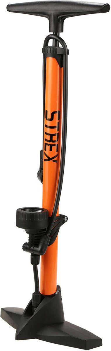 Strex Fietspomp - Drukmeter - 11 Bar - Bal Pomp - Oranje