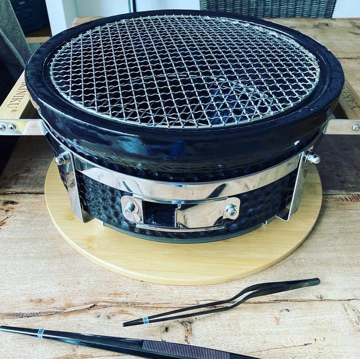 Yakiniku Houtskoolbarbecue Shichirin 34 X 17 Cm - Zwart