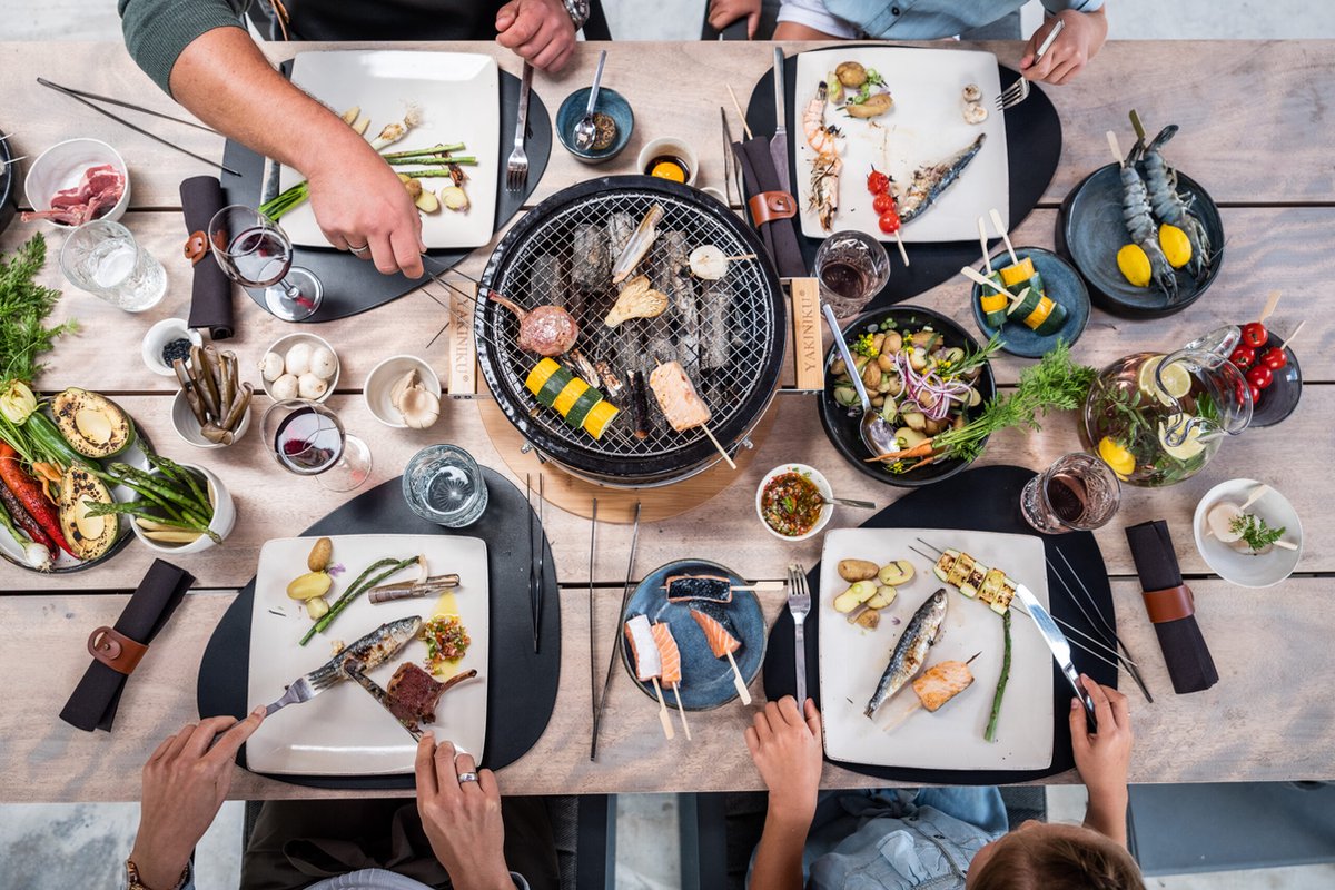 Yakiniku Houtskoolbarbecue Shichirin 34 X 17 Cm - Zwart