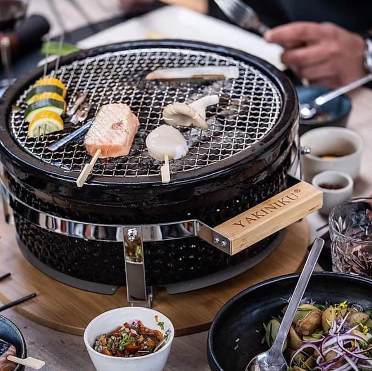 Yakiniku Houtskoolbarbecue Shichirin 34 X 17 Cm - Zwart