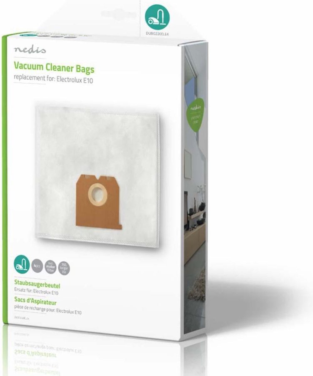 Nedis Stofzuigerzak - Dubg220ele4 - - Wit