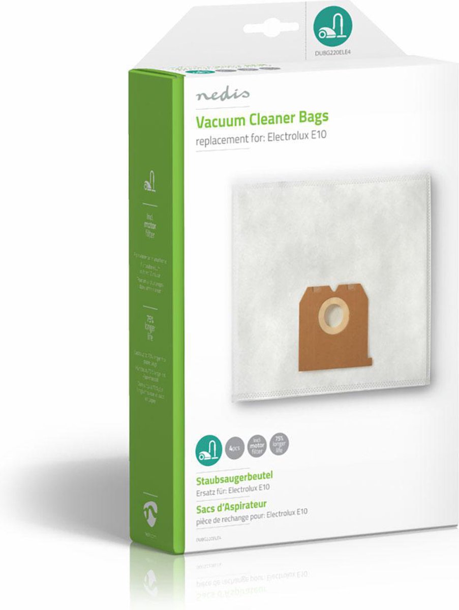 Nedis Stofzuigerzak - Dubg220ele4 - - Wit