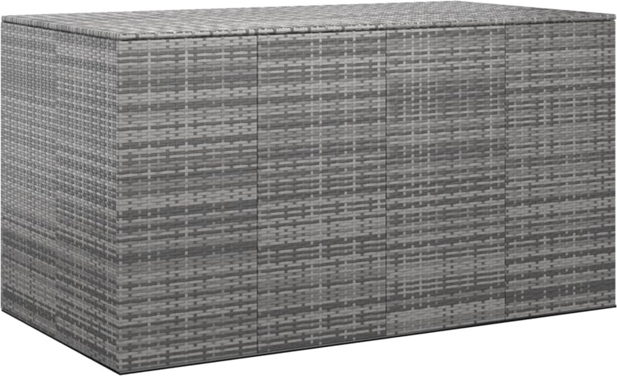 Vidaxl Tuinbox 194x100x103 Cm Polyetheen Rattan - Grijs